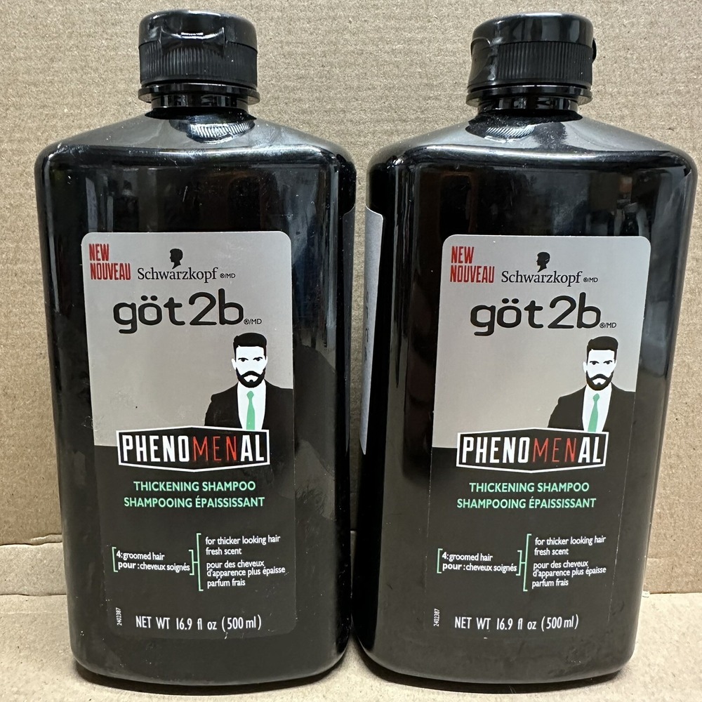 Schwarzkopf GOT2B Phenomenal MENS Thickening‎ Shampoo  16.9 oz  Lot Of 2